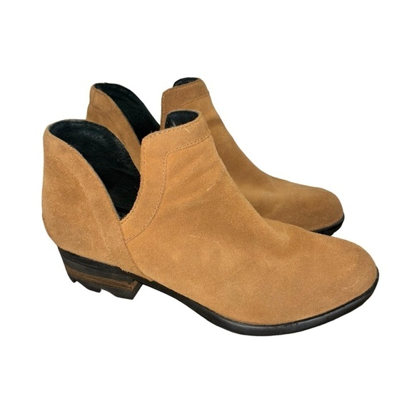 Sorel Women's Size 8  Lolla Cut-Out Ankle Booties Suede Upper Brown Bohemian - Picture 2 of 9